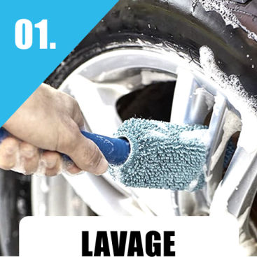 Étape 1 - Lavage des roues